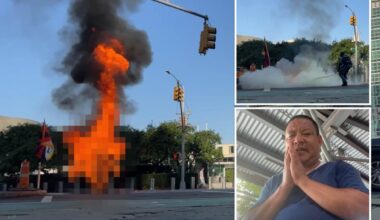 Protester with Tibetan flag fatally sets himself on fire outside UN headquarters in NYC: sources