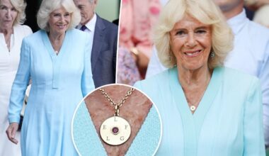 Queen Camilla pays tribute to her grandchildren with her Wimbledon 2026 necklace