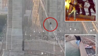 NYPD bodycam captures moment hero cops pull distraught woman off Brooklyn Bridge: 'Don't do it!'