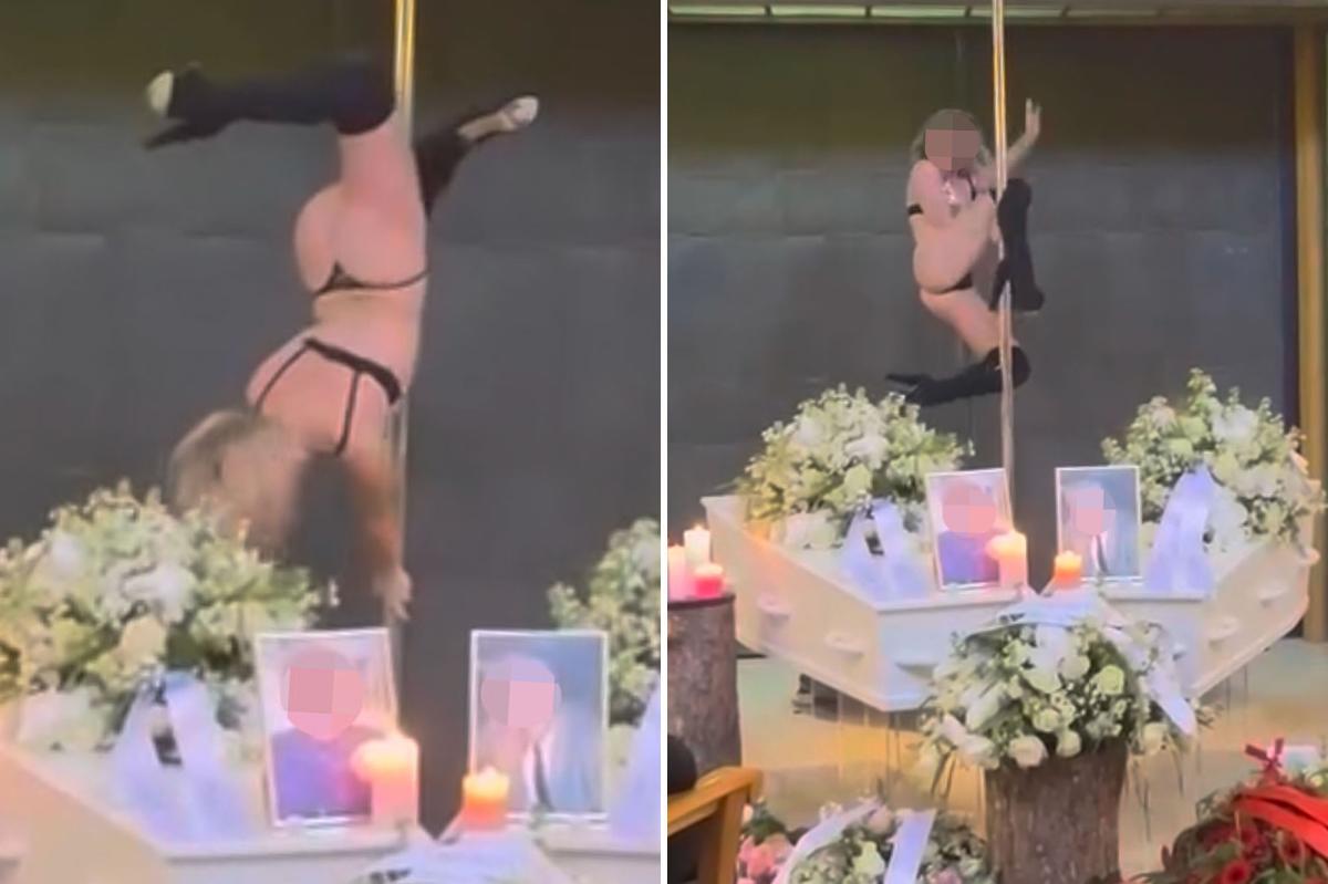 Pole dancer performs at funeral to Queen's 'The Show Must Go On'