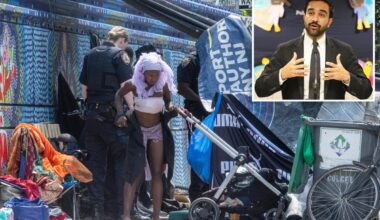 NYC's vagrant camp near Intrepid growing into skid row as Mamdani's policy forces cops to stay put