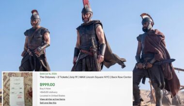 'Odyssey' fanatics pay epic prices for rare IMAX 70 mm seats in NYC; resellers' asking prices reach over $1K per seat