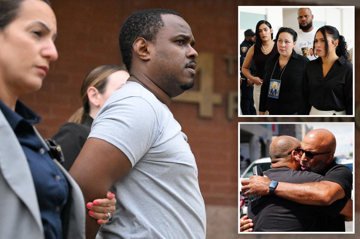 Coward career criminal charged with killing retired NYPD cop's son, 12, dodges victim's family in court