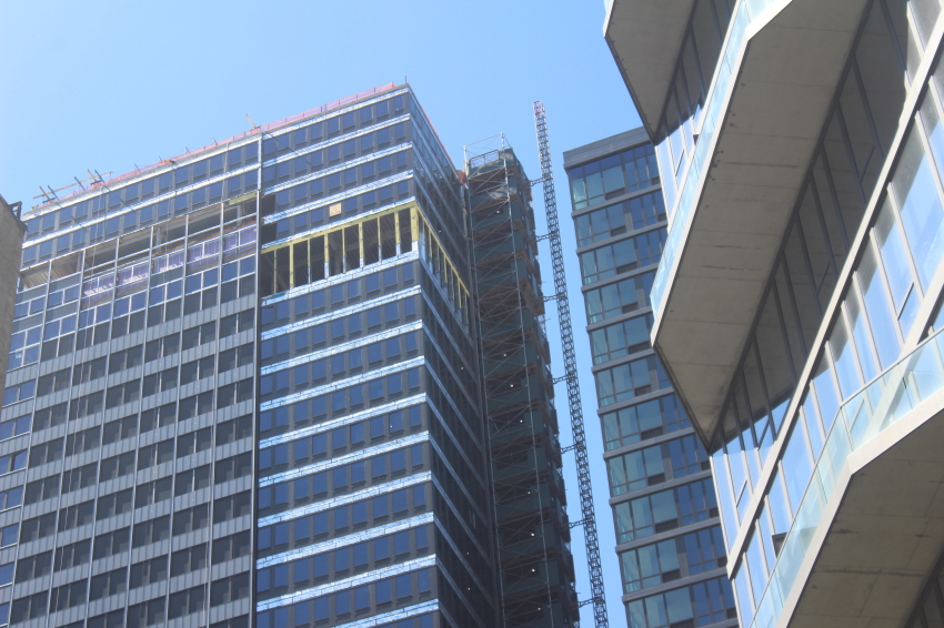 A view of the former Pfizer building in Midtown Manhattan, located at 235 E. 42nd Street from E. 44th Street on Wednesday, July 8, 2026.