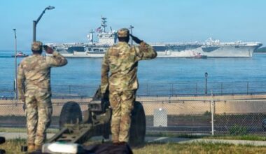 USS Nimitz arrives in New York City for International Naval Review 250