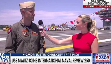 USS Nimitz joins International Naval Review 250 in New York City