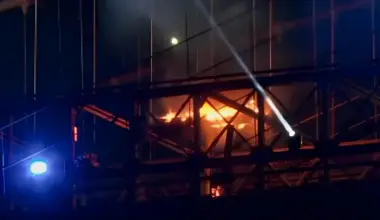 Brooklyn Bridge caught fire during the Independence Day holiday fireworks in the USA