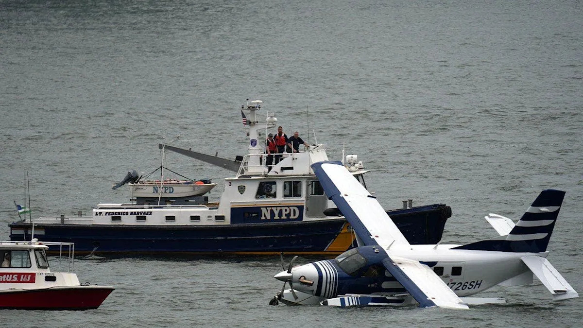 Pilot declares mayday before seaplane comes down in New York City’s East River