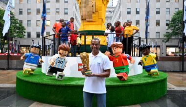 LEGO builds largest FIFA World Cup Trophy in NYC