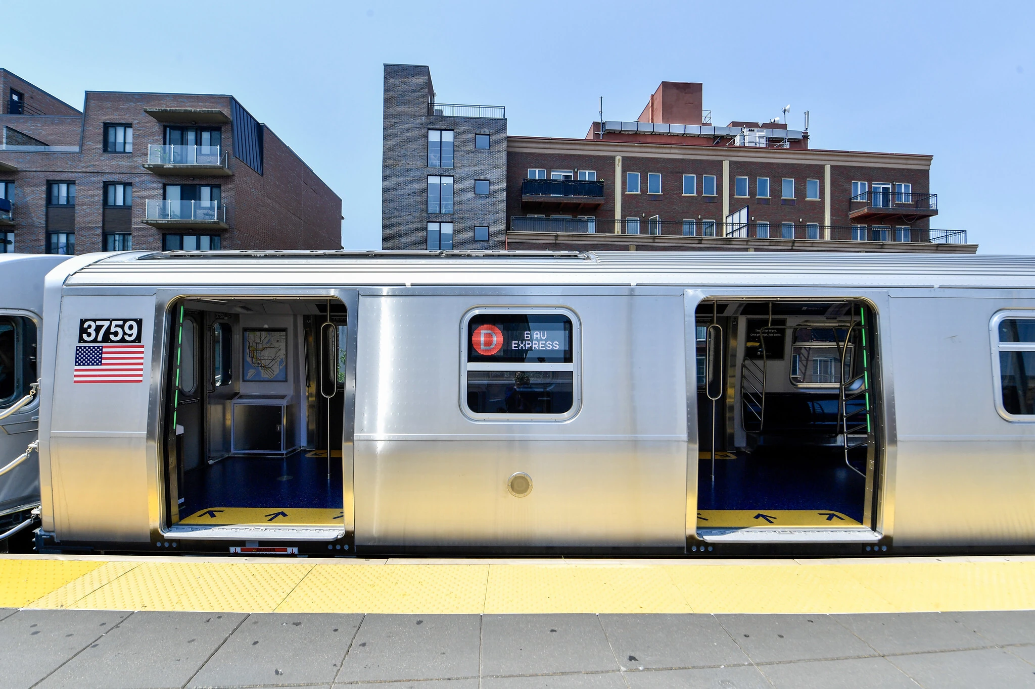 The new R211 subway cars on the D line.