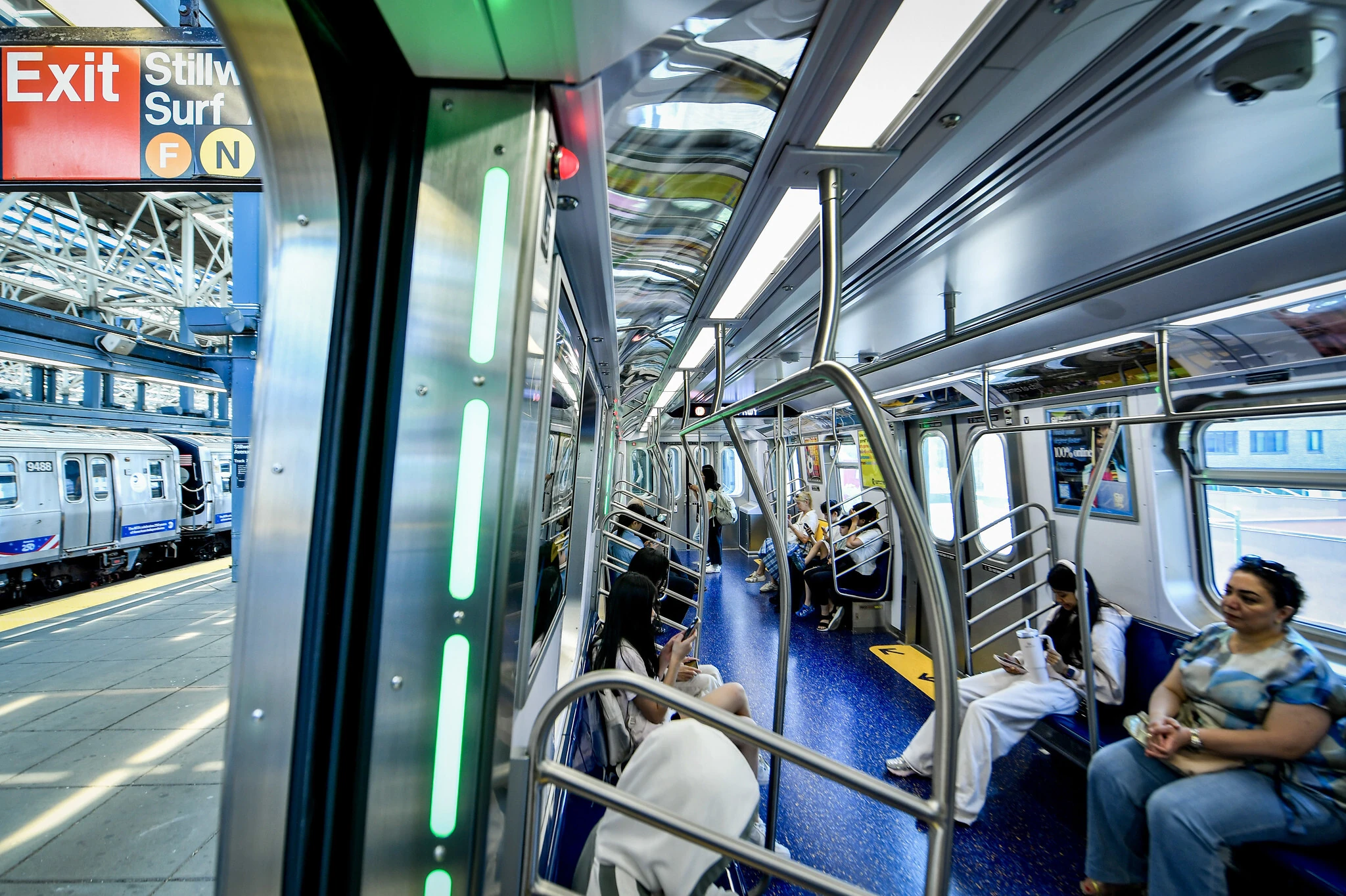 The new R211 subway cars on the D line.
