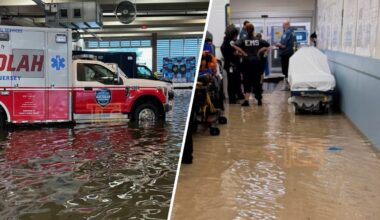 Photos show Jersey Shore hospital flooded amid severe weather – NBC New York