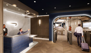 British Airways EWR lounge rendering
