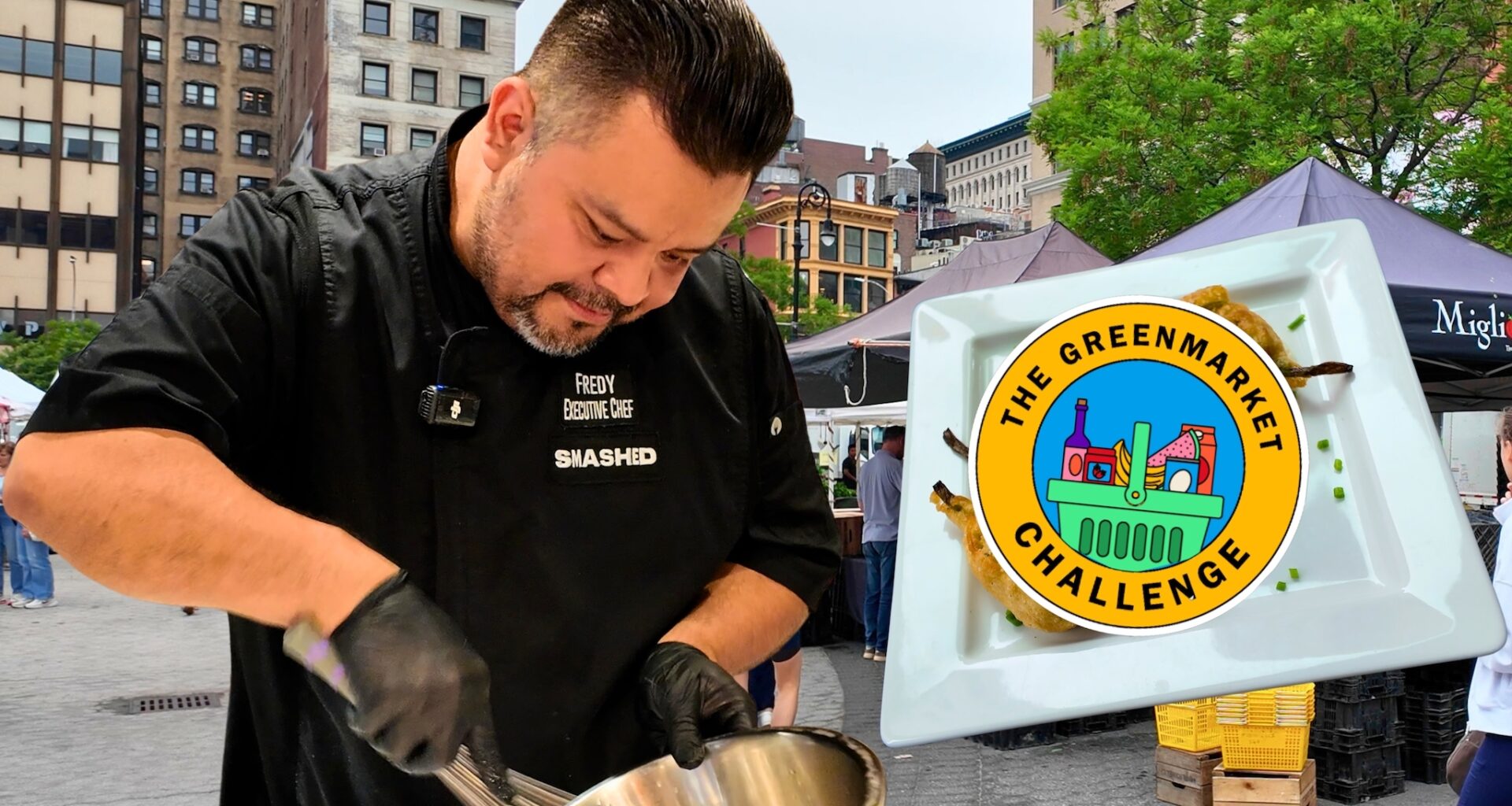 Watch as the Chef Behind Smashed NYC Takes on the Greenmarket Challenge