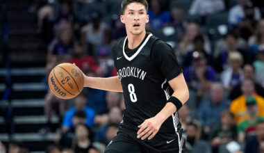 SACRAMENTO, CALIFORNIA - JULY 04: Egor Demin #8 of the Brooklyn Nets dribbles the ball against the Sacramento Kings during the first half in the California Classic a NBA Summer League game at Golden 1 Center on July 04, 2026 in Sacramento, California. NOTE TO USER: User expressly acknowledges and agrees that, by downloading and or using this photograph, User is consenting to the terms and conditions of the Getty Images License Agreement. (Photo by Thearon W. Henderson/Getty Images)