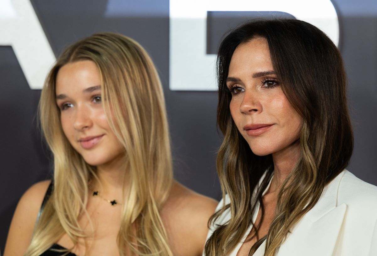 Harper Beckham pairs platinum blonde hair in an all-white look during Ibiza family lunch