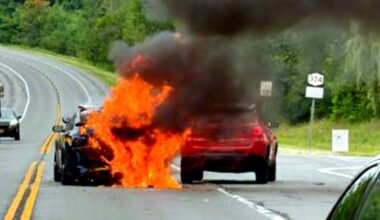 New York State Police patrol car catches fire, injures 2 troopers
