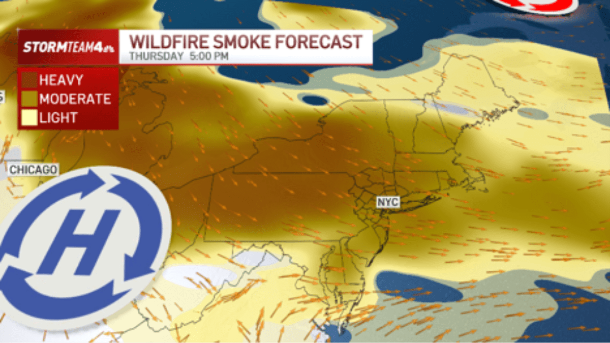Smoke from Canadian wildfires prompt NYC air quality alert – NBC New York