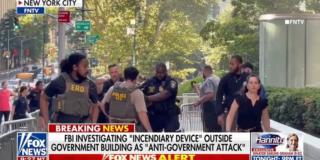 FBI investigating incendiary device outside NYC federal building