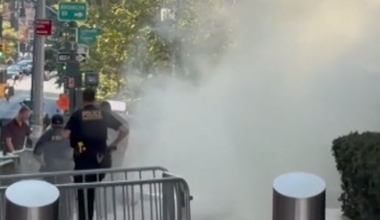 Man taken into custody after incendiary device thrown at NYC federal building
