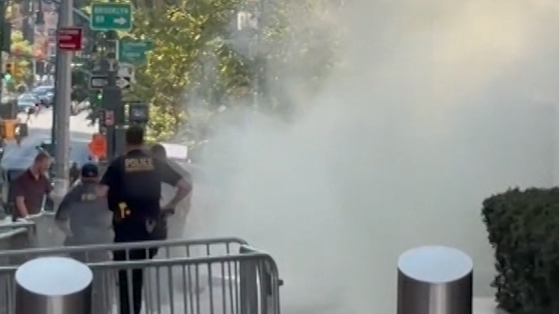 Man taken into custody after incendiary device thrown at NYC federal building