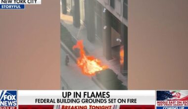 Former US Army soldier ignites fire outside federal building in Manhattan