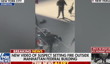 New video shows alleged suspect starting fire outside Manhattan federal building