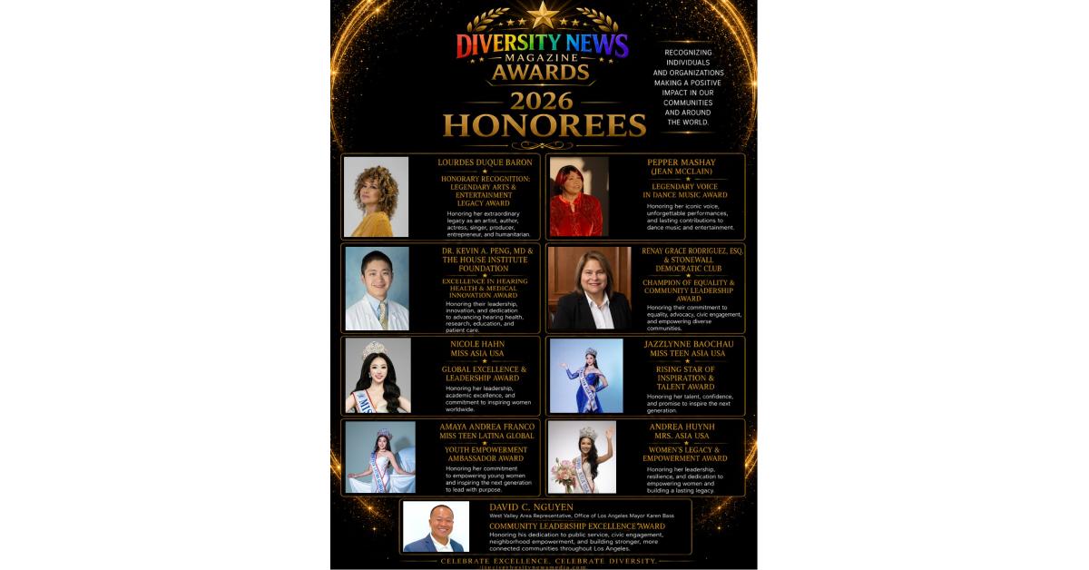 Diversity News Magazine Announces 2026 Honorees Including Virgelia Productions Queens