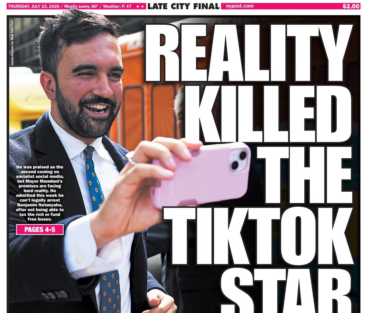 New York Post Cover for July 23, 2026