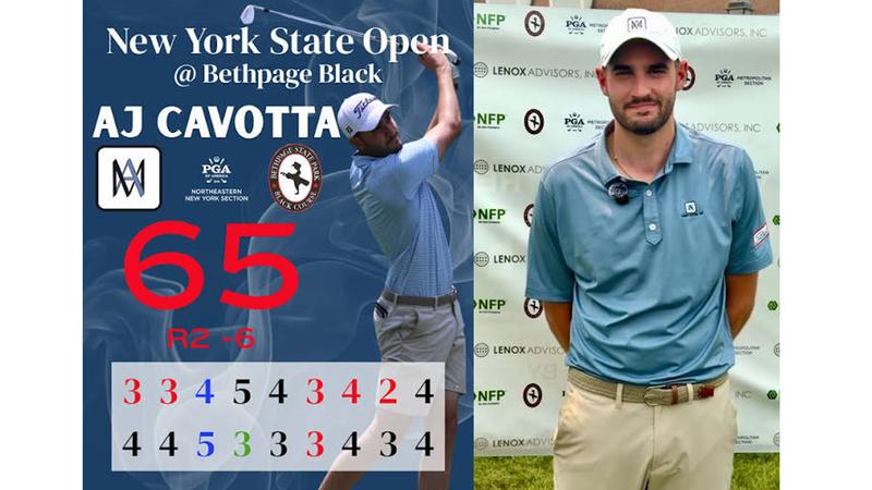 Skidmore assistant golf coach AJ Cavotta finishes second, after playoff, in New York Open at Bethpage