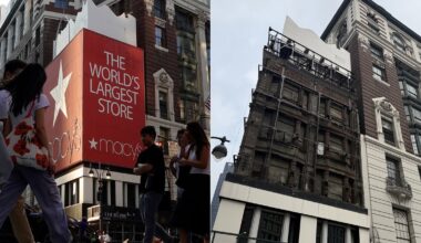 The iconic Herald Square Macy's sign is down, laying history bare
