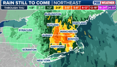Heavy rain targets New York, Long Island as Northeast storm shifts north