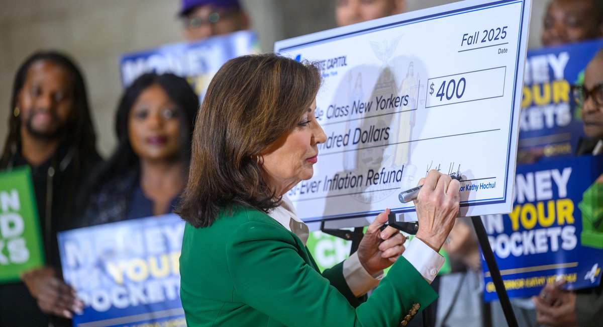 Gov. Hochul expected to send rebate checks to New Yorkers shortly before Election Day