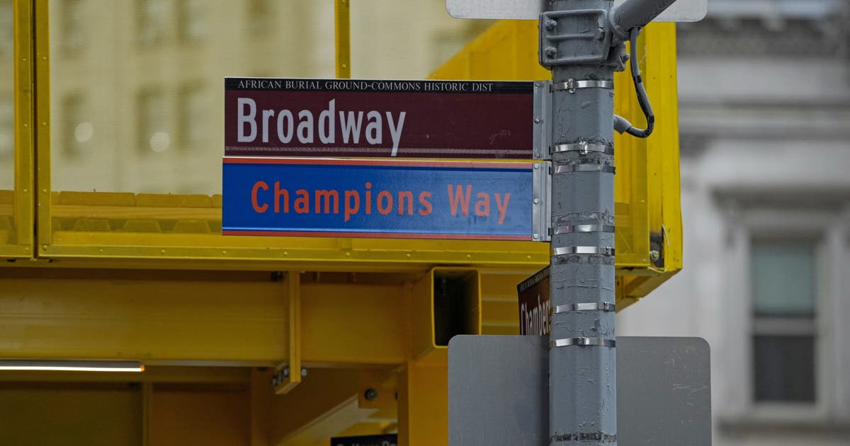 How to bid for Knicks ticker-tape street sign