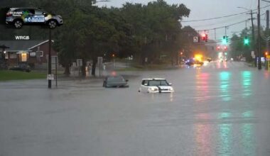 Flooding spreads in eastern New York as the heavy rain responsible shifts to New England