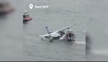 Small plane makes hard landing into New York’s East River, officials say
