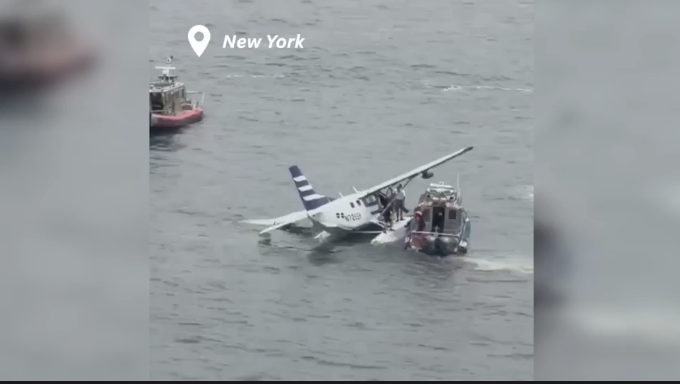 Small plane makes hard landing into New York’s East River, officials say