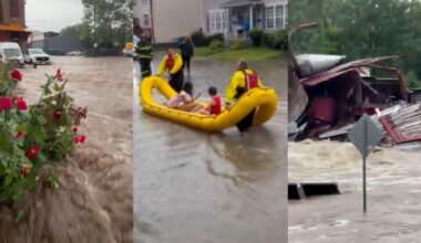 Videos show dangerous flooding in New York, New Jersey and Pennsylvania
