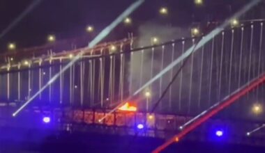 Fire breaks out on Brooklyn Bridge amid Macy's fireworks display