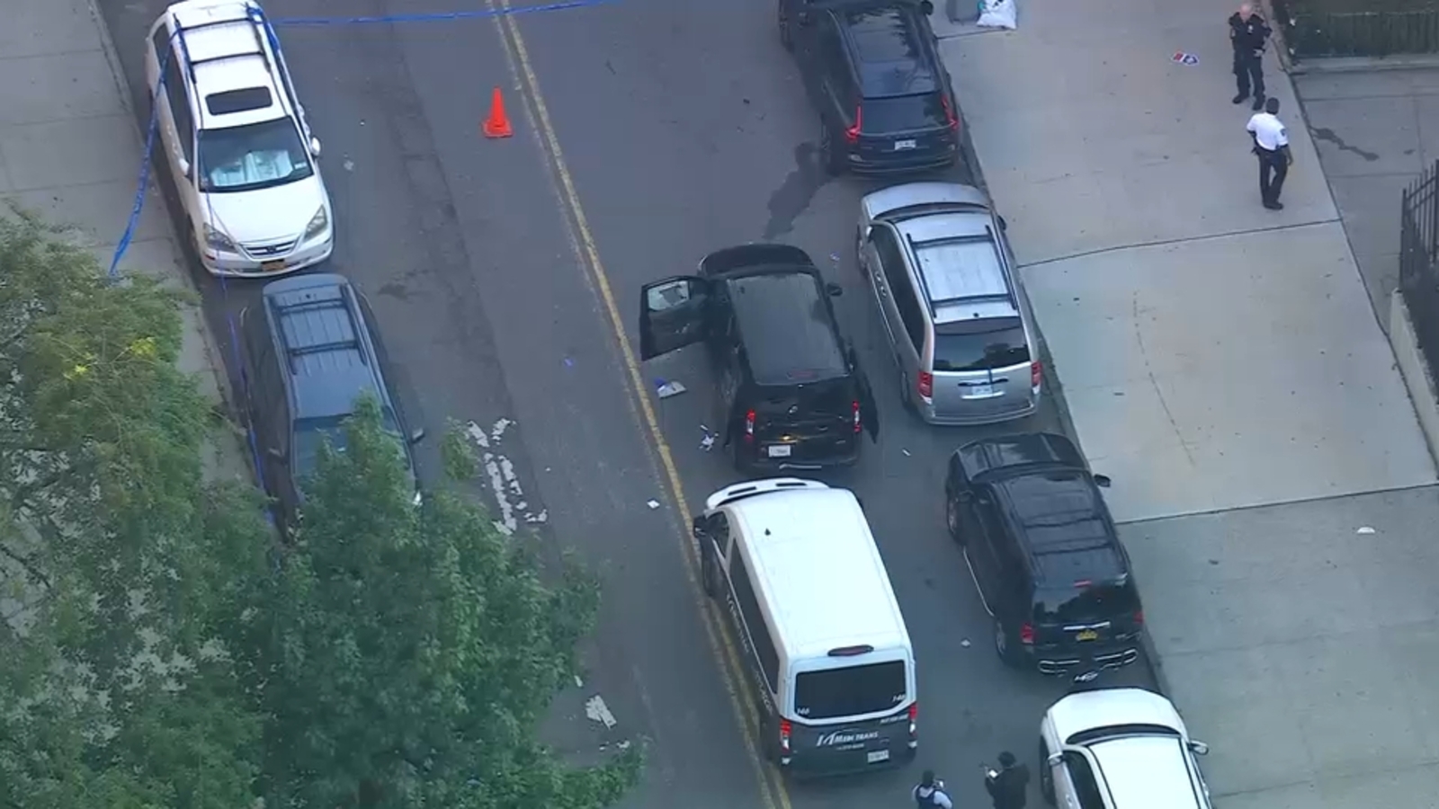 Livery cab driver shot in face after crash in Fort Greene, Brooklyn; Gunman on the run