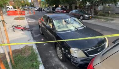 Boy, girl struck by car while riding bicycles in Astoria, Queens; driver in custody