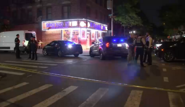 Surveillance video shows fight break out before 12-year-old struck by bullet outside Bronx bodega