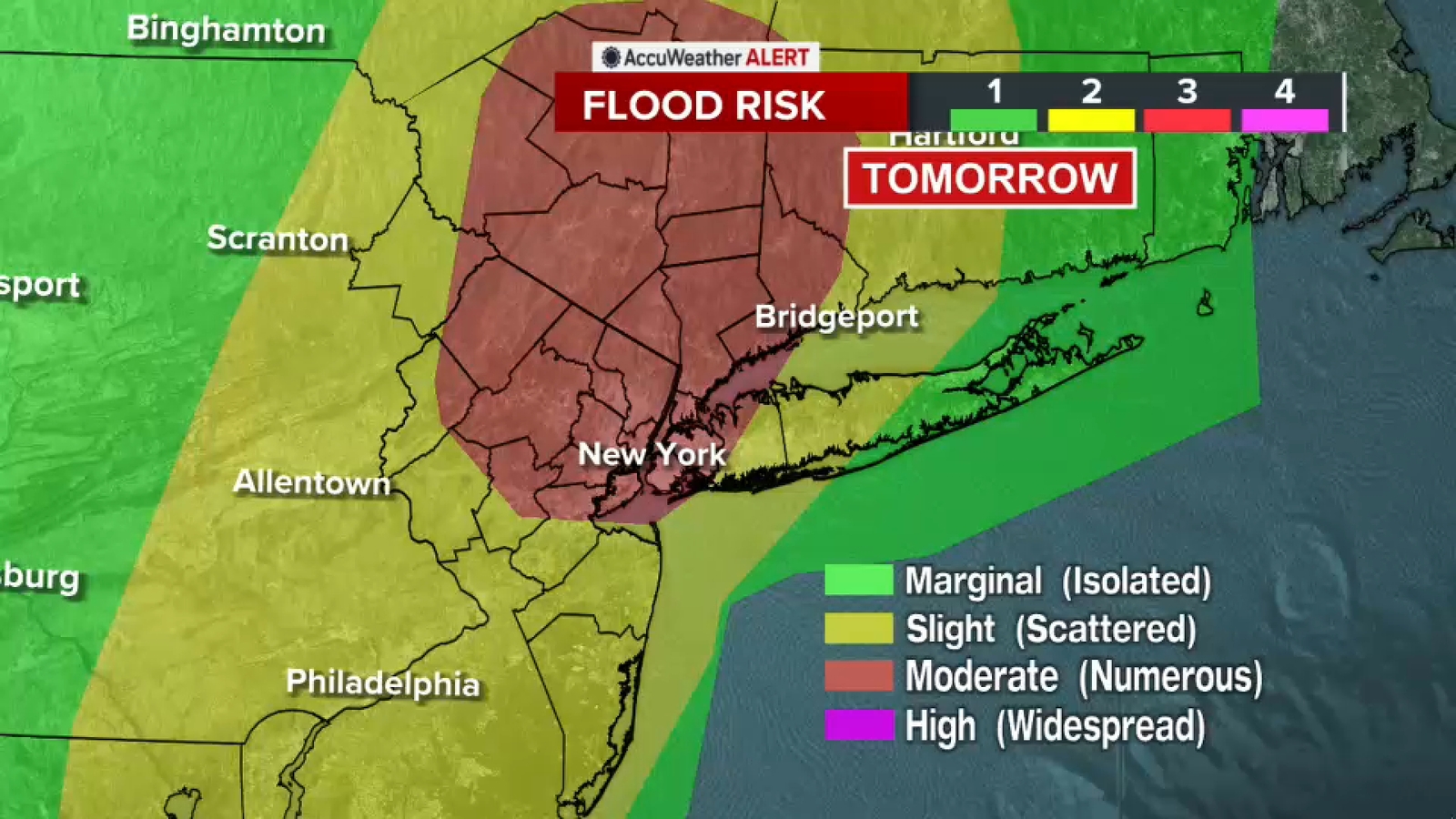 Live Updates: Flood Watch, storm risk for NYC, Tri-State for Tuesday with rounds of heavy rain into Wednesday