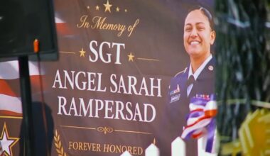 Queens community holds candlelight vigil for staff sergeant Angel Rampersad killed in Jordan by Iranian missile