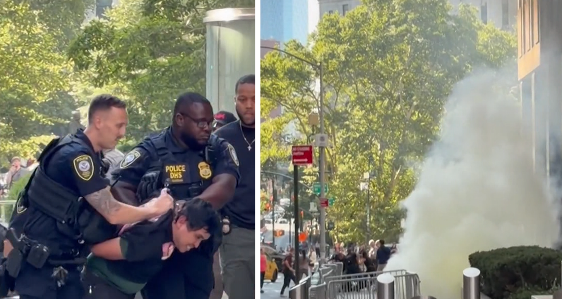 Explosion Outside NYC Federal Building Leads to Suspect Takedown, on Video