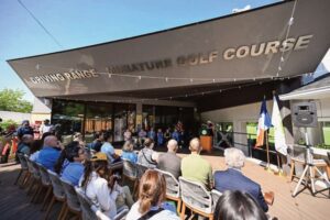 Attendees celebrated the complete transformation of the newly renovated Alley Pond Golf Center.