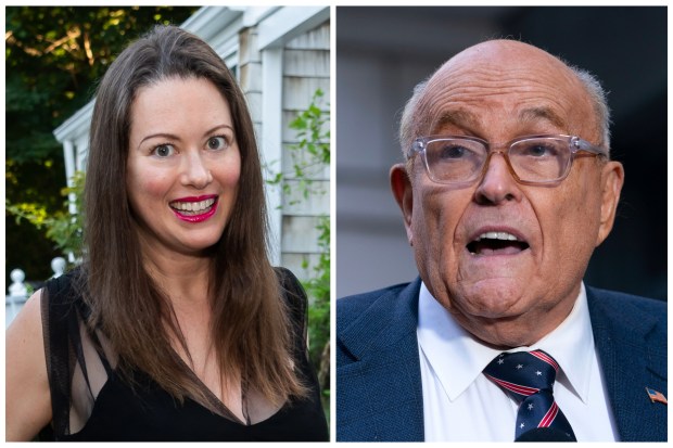 Noelle Dunphy and Rudy Giuliani. (Getty Images; AP)