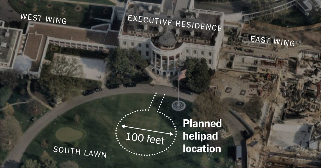 Inside Trump’s Swift Construction of a White House Helipad