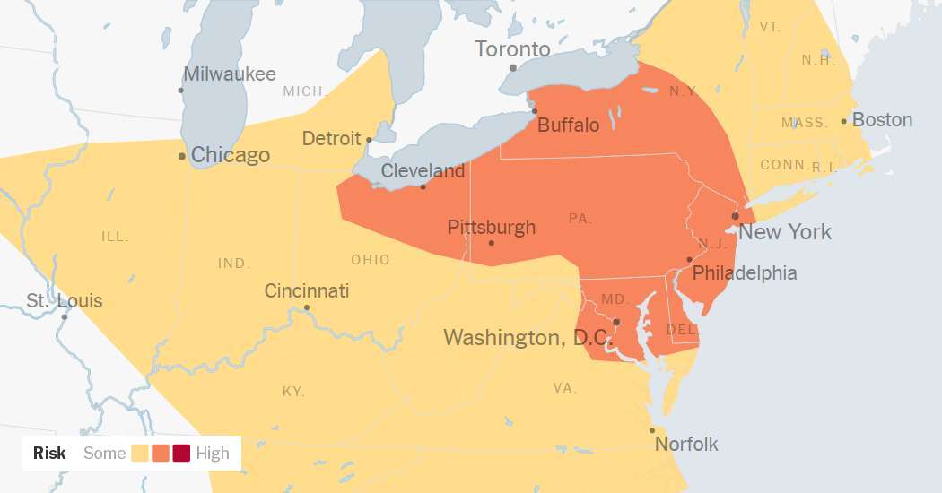 Thunderstorms Bring Threat of Strong Winds to Northeast