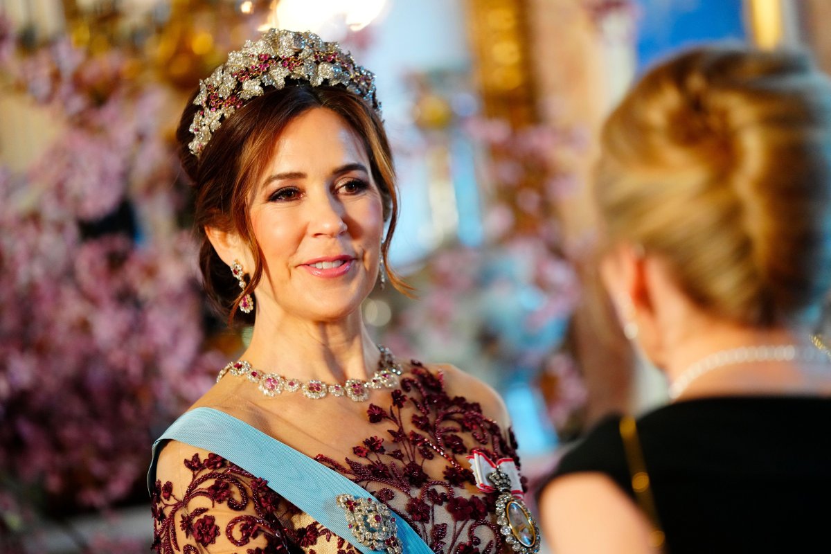 The King and Queen of Denmark attend a state banquet at the Royal Palace in Stockholm on May 6, 2024 (Ida Marie Odgaard/Ritzau Scanpix/Alamy)